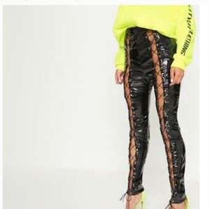 Vinyl Lace Up Pants